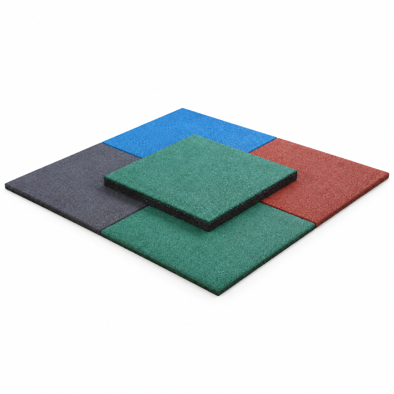 Gym Floor Tiles — 500 × 500 mm · 15 mm